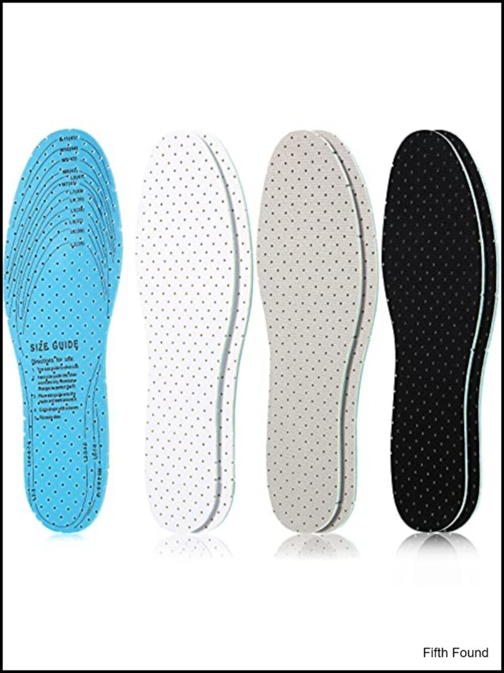Double-Layer Latex Foam Shoe Insoles Breathable Cushioning 3 Pairs
